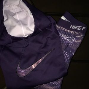 Nike Pro hoodie & leggings.